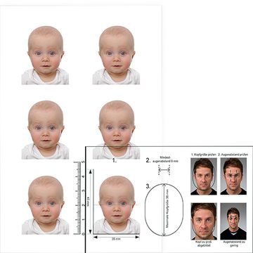 Passfotos mit Schablone