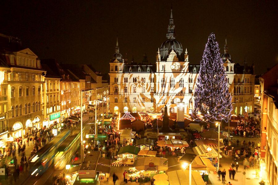 Hauptplatz bei Nacht, Graz